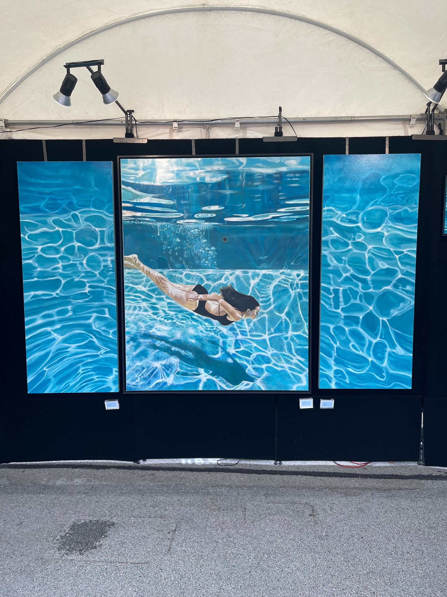 Pool Water Diptych- set of 2
