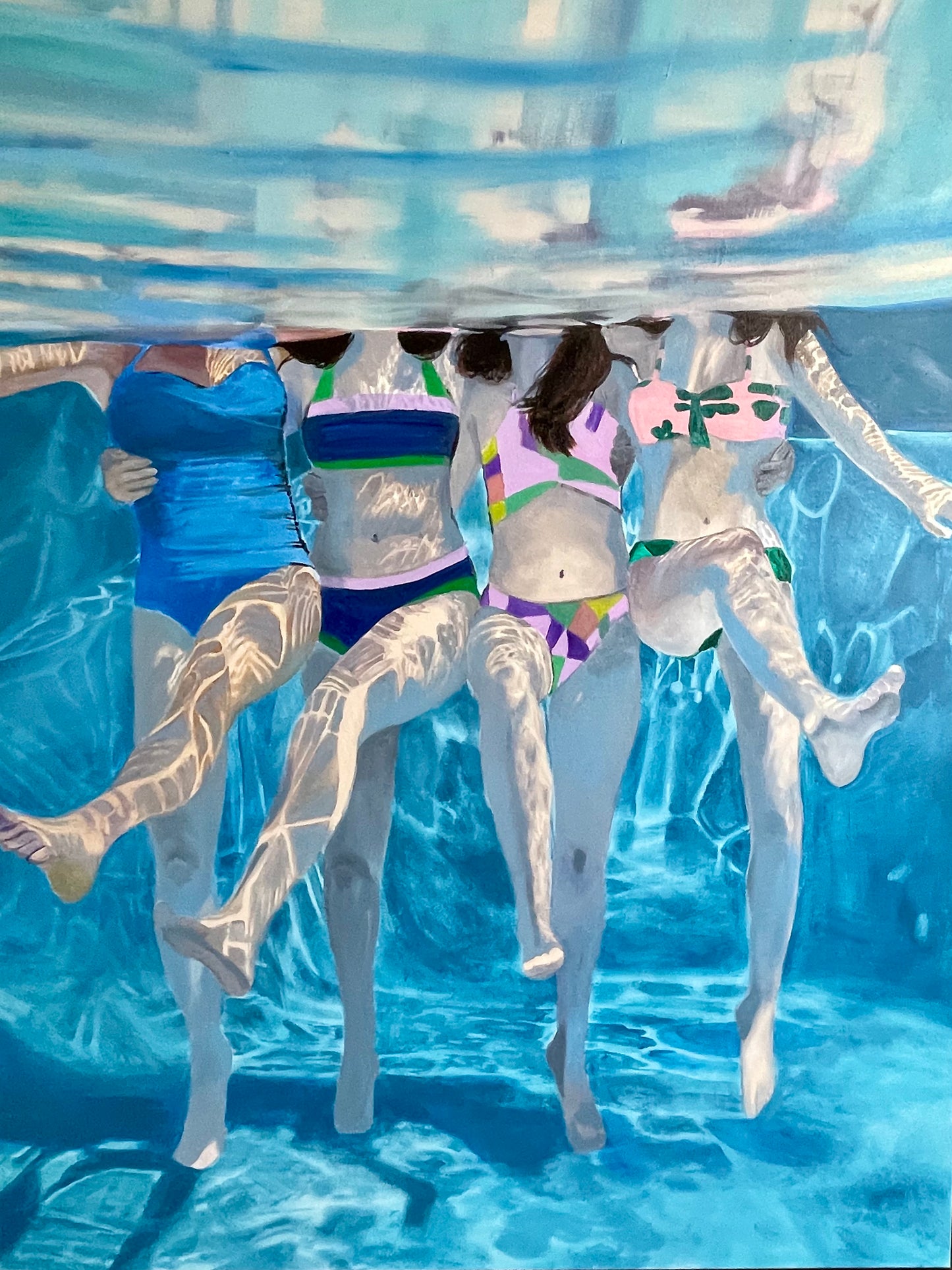 Kick Line in Blue 2- ARCHIVAL PRINT
