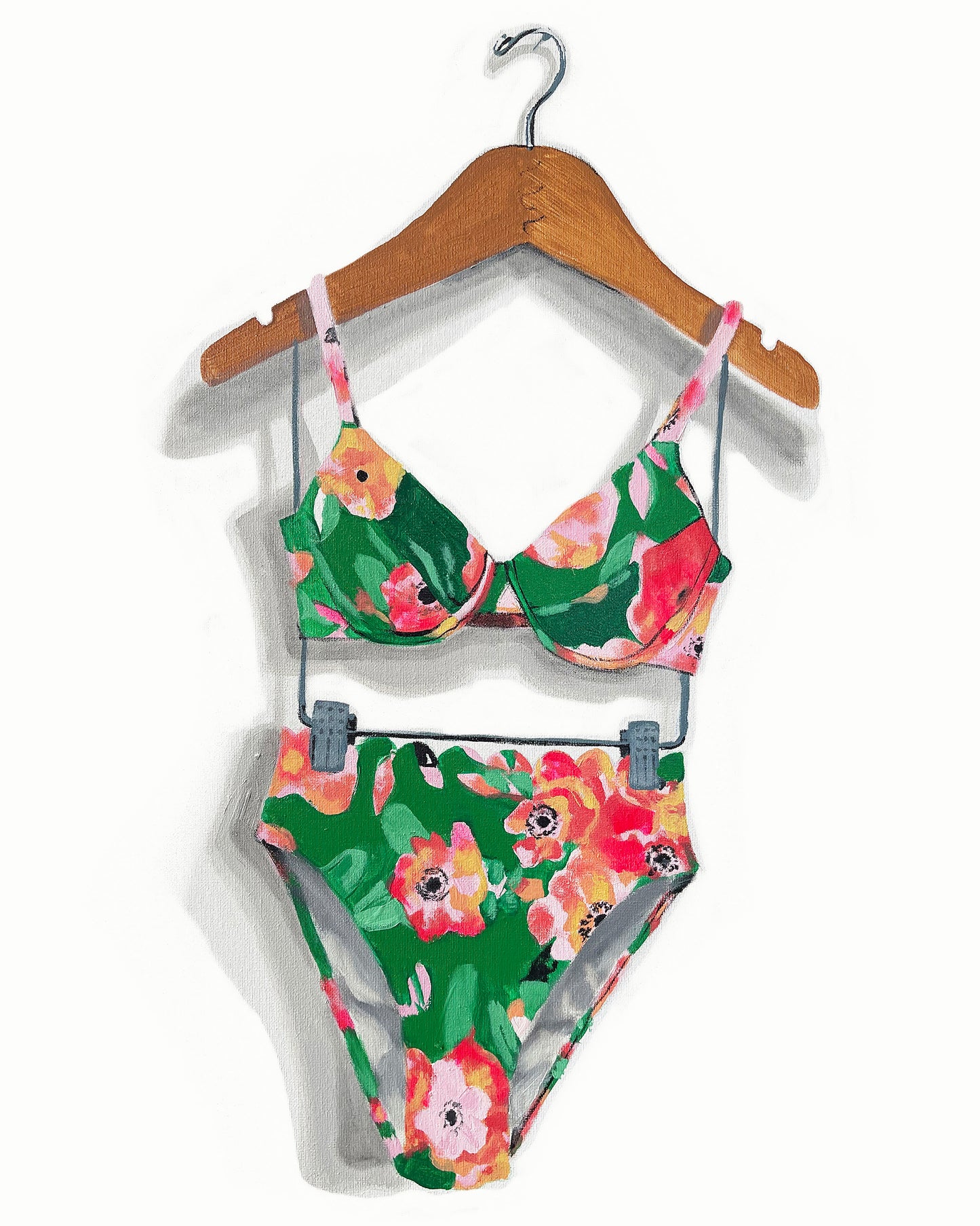 Hers 10 Green Floral- ARCHIVAL PRINT