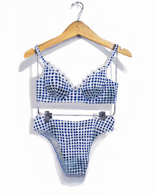 Hers 8 Daisy Gingham- ARCHIVAL PRINT