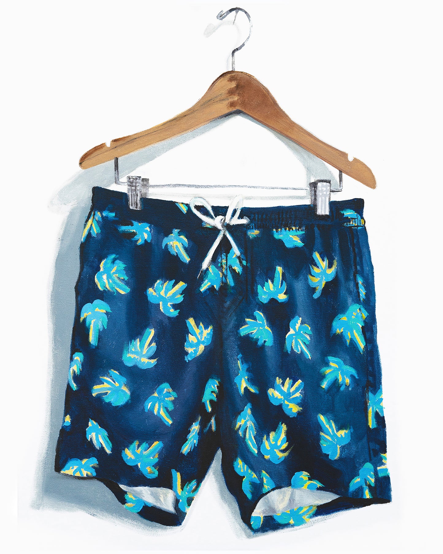 His 3 Navy Palm- ARCHIVAL PRINT