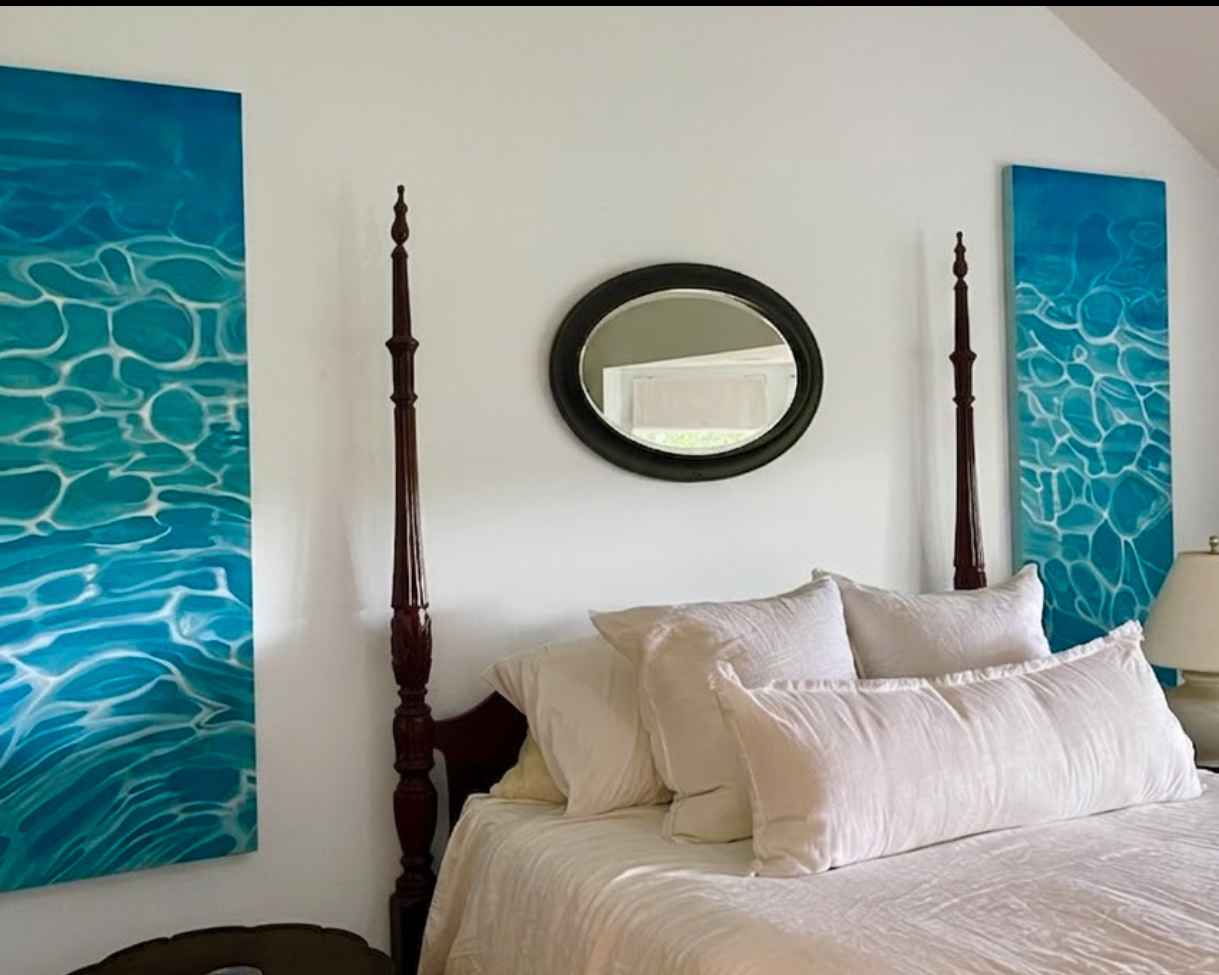 Pool Water Diptych- set of 2