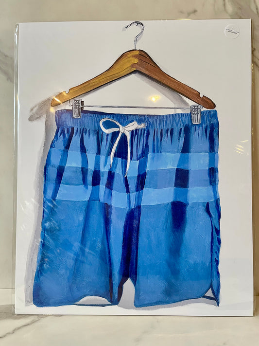 His 2 Blue Stripe- ARCHIVAL PRINT