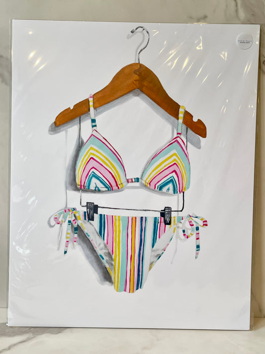 Hers 13 Striped Bikini- ARCHIVAL PRINT