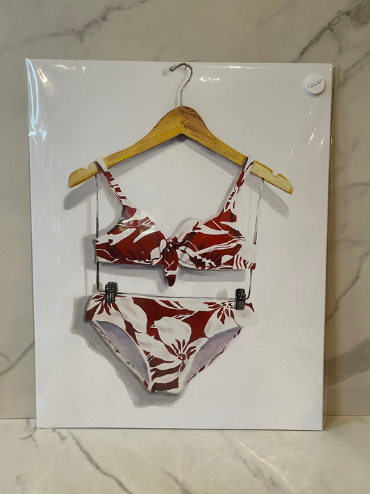 Hers 7 Red Floral- ARCHIVAL PRINT