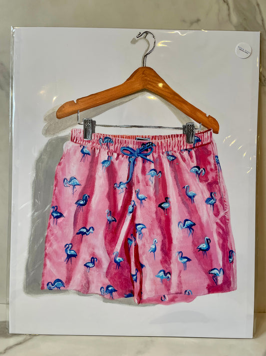 His 5 Pink Flamingo - ARCHIVAL PRINT