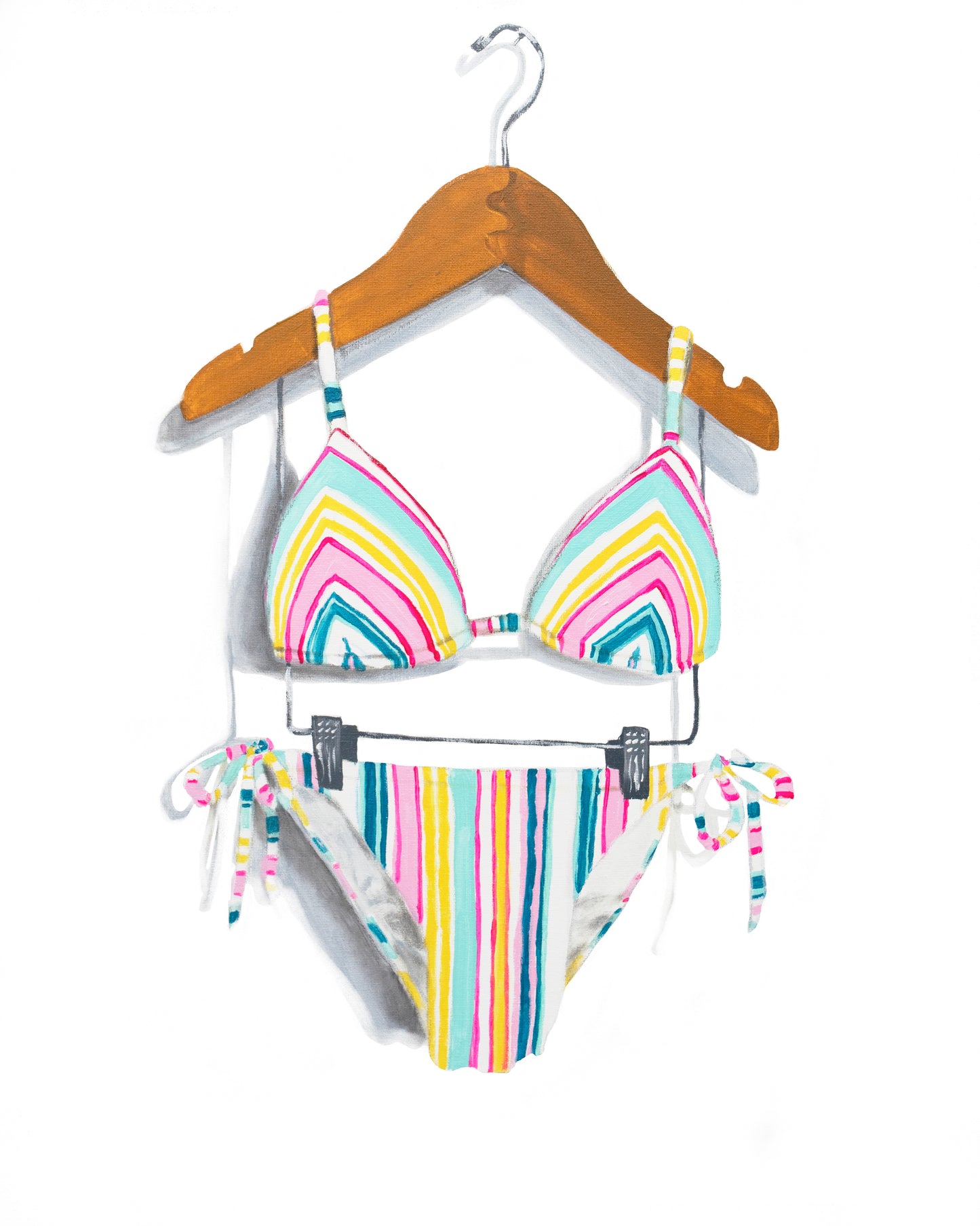Hers 13 Striped Bikini- ARCHIVAL PRINT